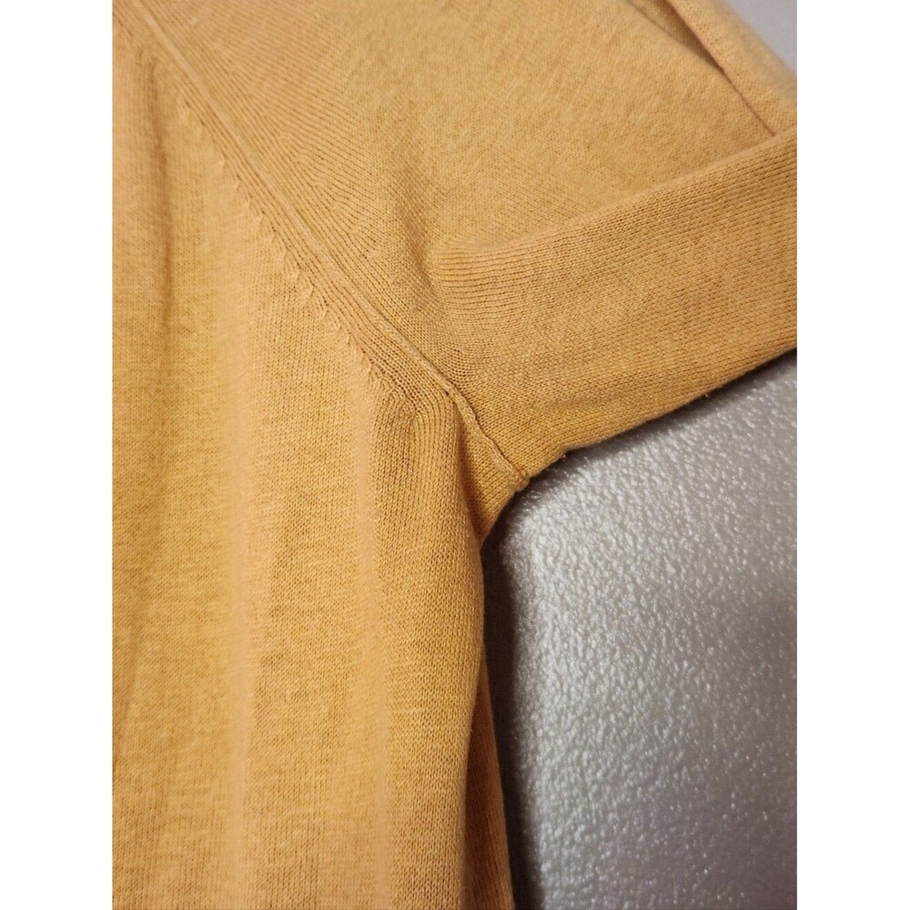J. Jill V-Neck Silk & Cotton Sweater in Mustard Size Large - Picture 10 of 13